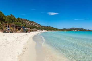 Palombaggia beach in Corsica Island in France