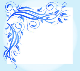 Vintage floral frame border corner decorative elements vector image