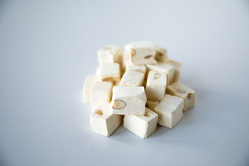 Nut nougat bar traditional sweet candy