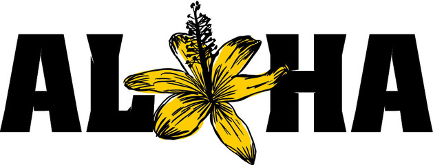 Aloha shaka print and embroidery graphic design vector art © a1vector