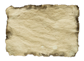 texture of old paper with burnt edges