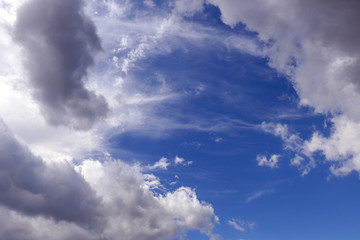 Obraz premium Spring blue sky with clouds