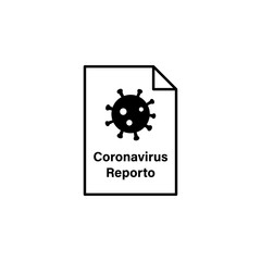 report, after coronavirus line illustration icon on white background