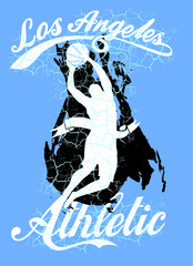 College Basketball grunge background print embroidery graphic design vector art