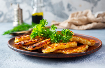 Traditional potato pancakes made from raw potatoes.