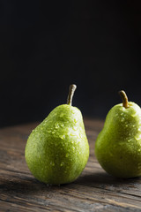 Fototapeta na wymiar Sweet green pears