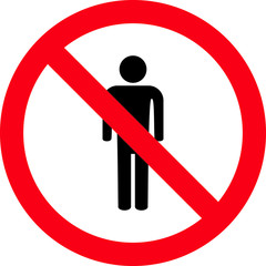 No people sign, prohibition sign, ban