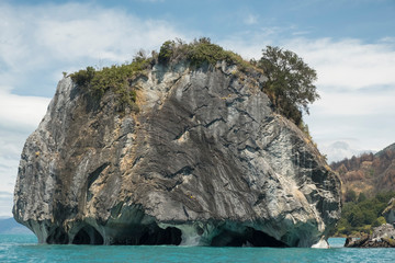 Marble Cathedral on General Carrera Lake in Chilean Pathogonia