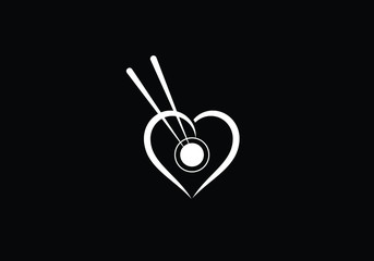 Sushi logo, Love logo, Sushi love logo sign symbol