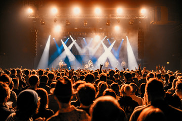 concert crowd silhouette