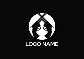 Pistol logo sign symbol, Pistol emblem Design