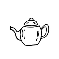 Web line icon. Teapot porcelain teapot coffe