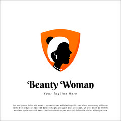 Logo Beauty woman for spa and cosmetic brand