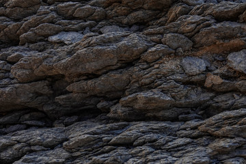 Rough Uneven Surface Texture of Wadi Ghul aka Grand Canyon of Oman in Jebel Shams Mountains