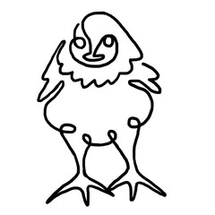 Chicken Continuous One Line Drawing