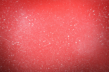 Abstract red with white dots or snow background. Christmas or sale template.