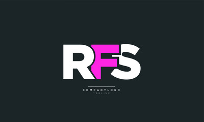 RFS Letter Logo Alphabet Design Icon Vector Symbol