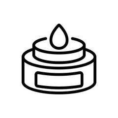 jar with youth cream icon vector. jar with youth cream sign. isolated contour symbol illustration