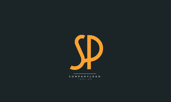 SP PS S P Letter Logo Alphabet Design Icon Vector Symbol