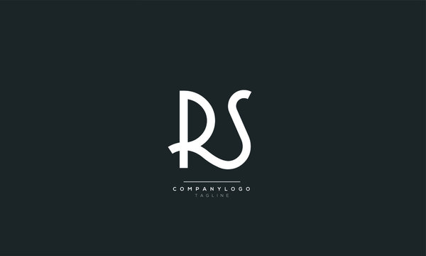 RS SR R S Letter Logo Alphabet Design Icon Vector Symbol