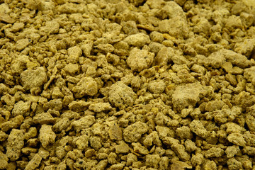 Pile of soybean meal very much