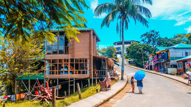 colorful houses at Sajek, The beauty of bangla