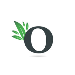 Initial Letter O Leaf Logo