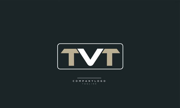 TVT Letter Logo Alphabet Design Icon Vector Symbol