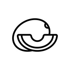 whole melon and slice icon vector. whole melon and slice sign. isolated contour symbol illustration