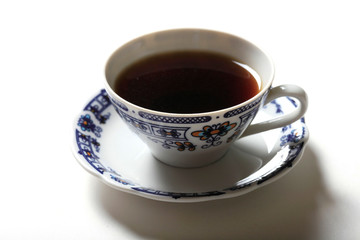 Cup of coffee on a white background