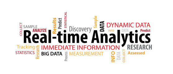 Obraz premium Real Time Analytics Word Cloud