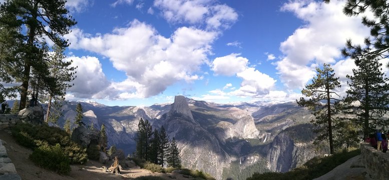 Amazing panorama view of Yosemite National Park California. - Powered by Adobe