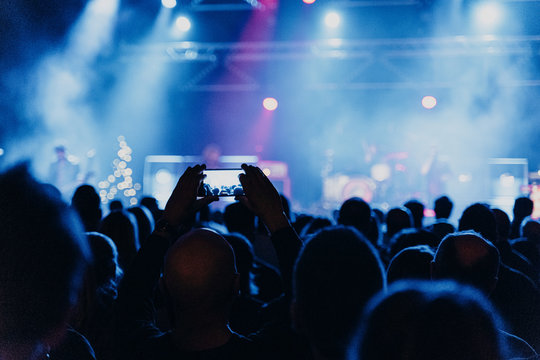 smartphone at a concert