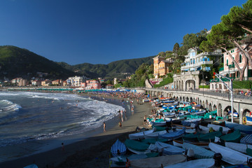Plaża w Levanto, Liguria, Włochy