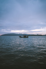 Malaysia, 6 May 2020 - Industrial fishing boat