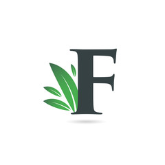 Initial Letter F Leaf Logo