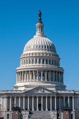 Fototapeta premium Vertical view of the US Capitol Building