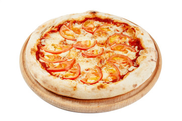 pizza on a white background