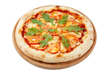 pizza on a white background