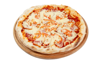 pizza on a white background