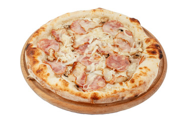 pizza on a white background
