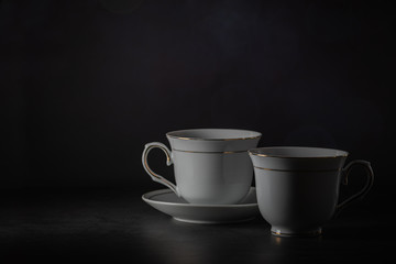 White Cup and coffee saucer.