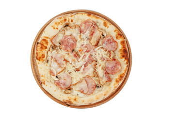 pizza on a white background