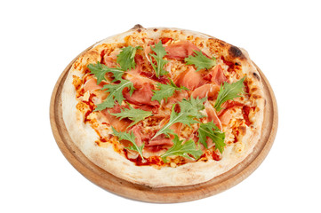 pizza on a white background