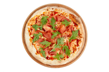 pizza on a white background