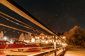 landscape at Lake Tahoe at night