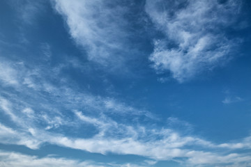 Naklejka na ściany i meble Beautiful blue sky with clouds.