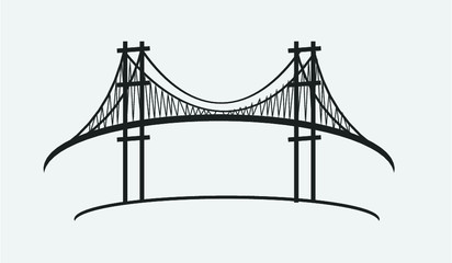 bridge print embroidery graphic design vector art