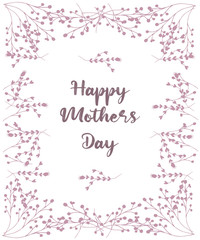 Obraz premium Happy Mother’s day design greeting card. Vector illustration good for the mom holiday,poster,banner,invitation,postcard,wallpaper,background, brochure.