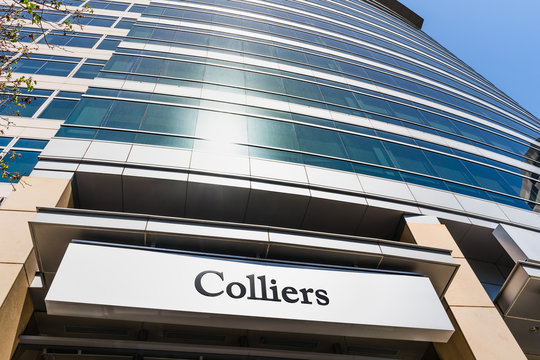 May 6, 2020 San Jose / CA / USA - Colliers headquarters in Silicon Valley; Colliers International is a Canada-based global commercial real estate services organization